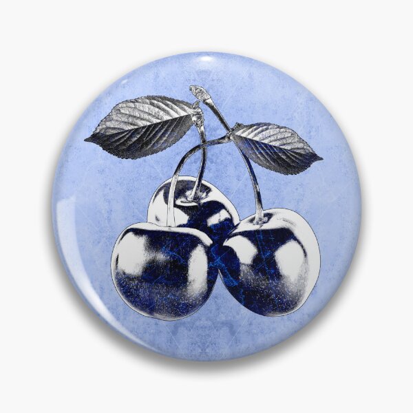 Item preview, Blue Cherries Three Fruit Stem Leaves Botanical Still Life designed and sold by Ghoul Enterprises.
