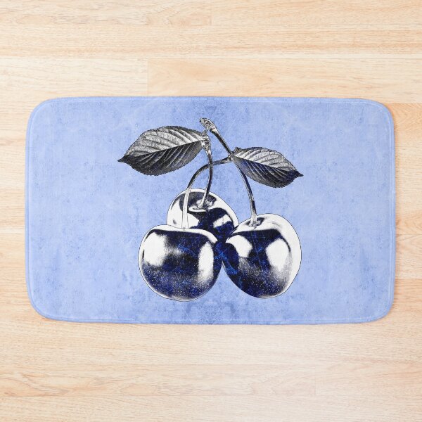 Item preview, Blue Cherries Three Fruit Stem Leaves Botanical Still Life designed and sold by Ghoul Enterprises.