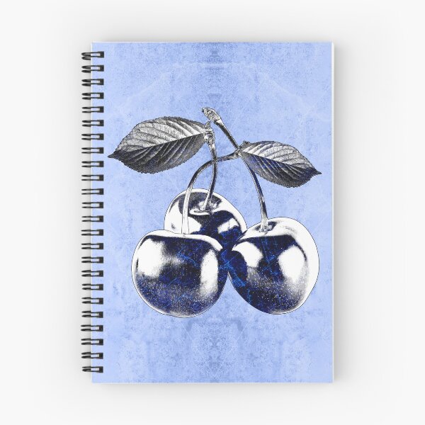 Item preview, Blue Cherries Three Fruit Stem Leaves Botanical Still Life designed and sold by Ghoul Enterprises.
