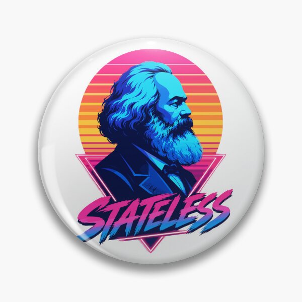 Item preview, Stateless Karl Marx Synthwave Retro Vaporwave Communist Vintage 80s Marx designed and sold by ZIGLWORKS.