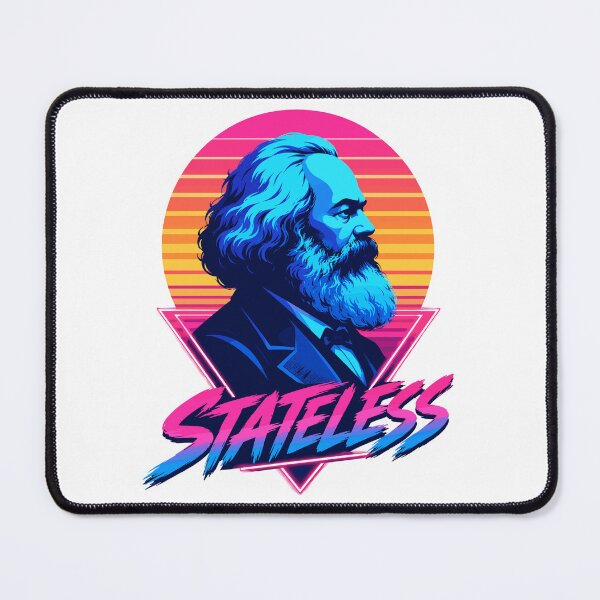 Item preview, Stateless Karl Marx Synthwave Retro Vaporwave Communist Vintage 80s Marx designed and sold by ZIGLWORKS.