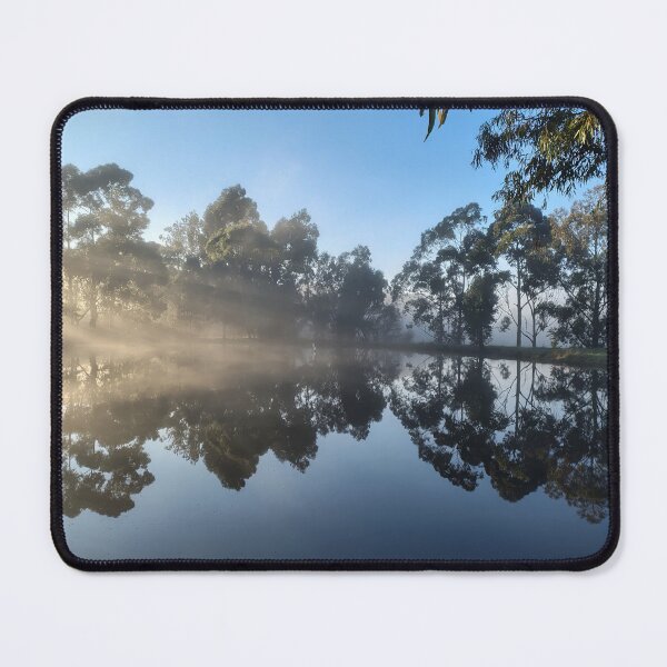 Item preview, Winter Sunrise Misty Reflection on the Main Dam at Magpie Springs, Willunga Hill South Australia designed and sold by MagpieSprings.