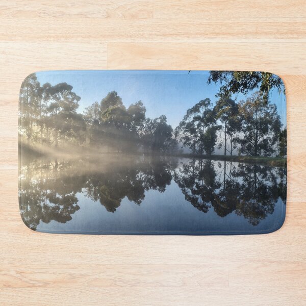 Item preview, Winter Sunrise Misty Reflection on the Main Dam at Magpie Springs, Willunga Hill South Australia designed and sold by MagpieSprings.