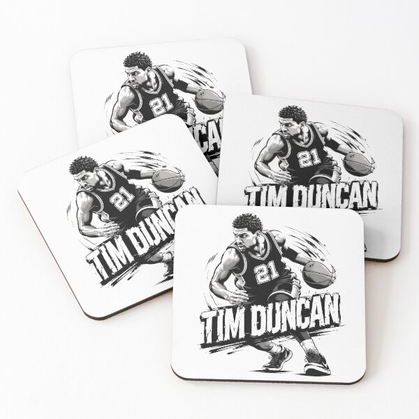 Item preview, Tim Duncan Basketball Black and White designed and sold by Jorrevn.