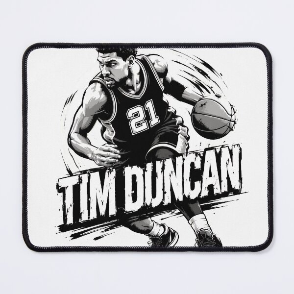 Item preview, Tim Duncan Basketball Black and White designed and sold by Jorrevn.