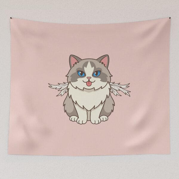 Item preview, cute cats with wing designed and sold by tindian.