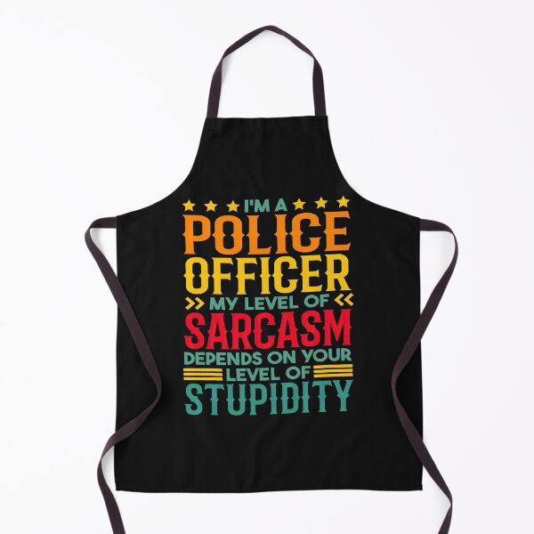 Item preview, Police Officer Sarcasm Stupidity Retro Funny Quote designed and sold by drexelalb.