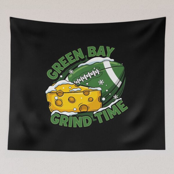 Item preview, Green Bay Grind Time Winter Football and Cheese Fan Graphic designed and sold by TravisSmi33940.