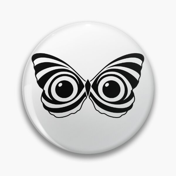 Item preview, Surfing Sentinel Eyes Butterfly - Black & White - High Contrast designed and sold by Bombergirls.
