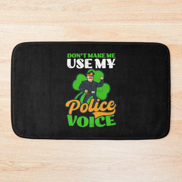 Item preview, Police Officer Shamrock "Police Voice" Humor Graphic designed and sold by campsderre.
