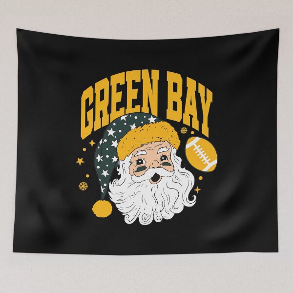 Item preview, Green Bay Santa Football Christmas Fan Graphic designed and sold by AndrewRay86711.