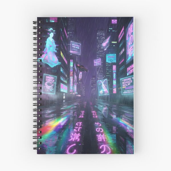 Item preview, Neon Rain City – Cyberpunk Future Metropolis at Night designed and sold by DreamyWallVibes.