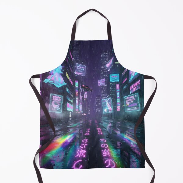 Item preview, Neon Rain City – Cyberpunk Future Metropolis at Night designed and sold by DreamyWallVibes.