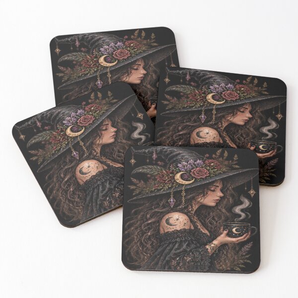 Artikelvorschau, Moon Magic Witch – Gothic Witchcore Coffee entworfen und verkauft von LosthopeCreations.