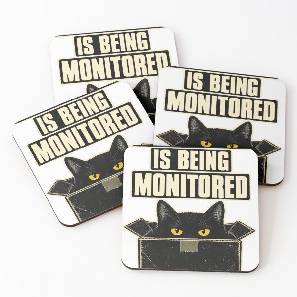 Item preview, black cat surveillance designed and sold by alexrow.
