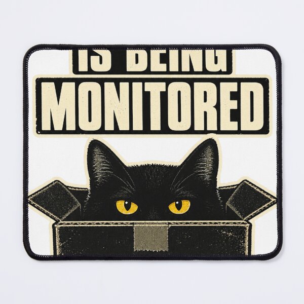 Item preview, black cat surveillance designed and sold by alexrow.