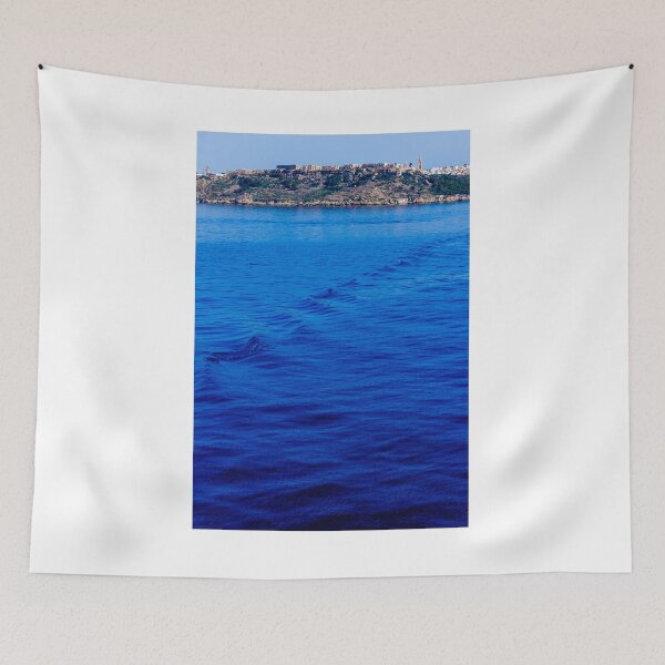 Item preview, Blue Sea Waves and Coastal Island Panorama With Clear Sky and Rocky Shoreline designed and sold by Nmallia.