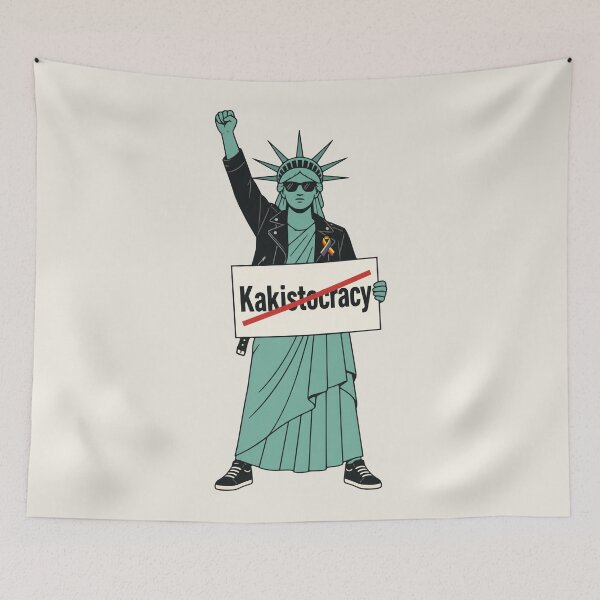 Item preview, No Kakistocracy – Punk Protesting Statue of Liberty designed and sold by KungPowUnicorn.