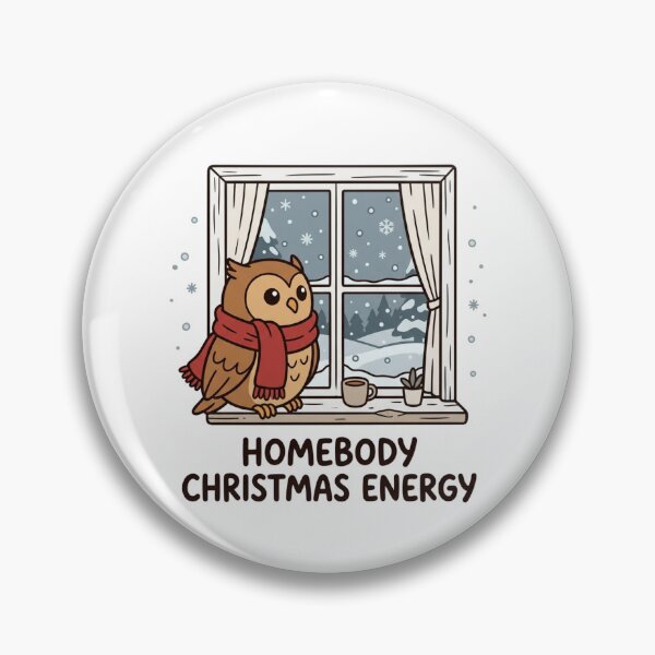 Item preview, Homebody Christmas Energy Cute Owl Winter Scarf Holiday Cozy Window designed and sold by raedattia.