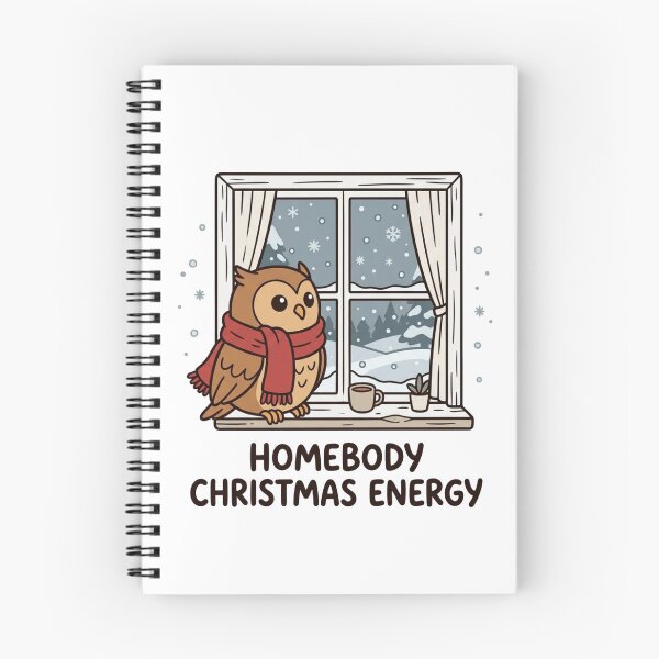 Item preview, Homebody Christmas Energy Cute Owl Winter Scarf Holiday Cozy Window designed and sold by raedattia.