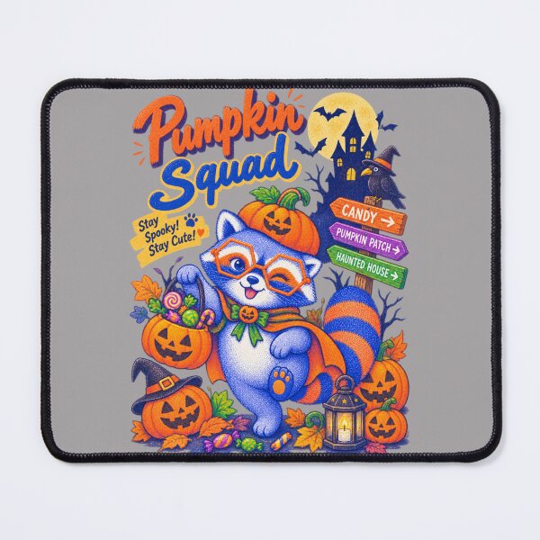 Item preview, Cute Halloween Pumpkin Squad Raccoon Design designed and sold by PinnyPxStudio.