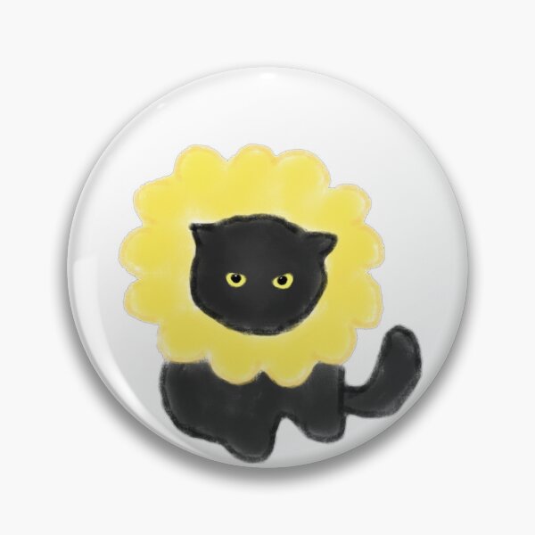 Item preview, Black Cat With Sunflower Collar designed and sold by raun.draw.