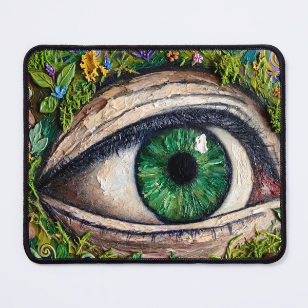 Item preview, Green Forest Eye with Mushrooms - Enchanted Woodland Fantasy Art designed and sold by MAISON SYLVIE.