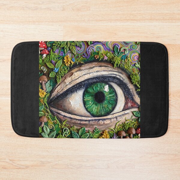 Item preview, Green Forest Eye with Mushrooms - Enchanted Woodland Fantasy Art designed and sold by MAISON SYLVIE.