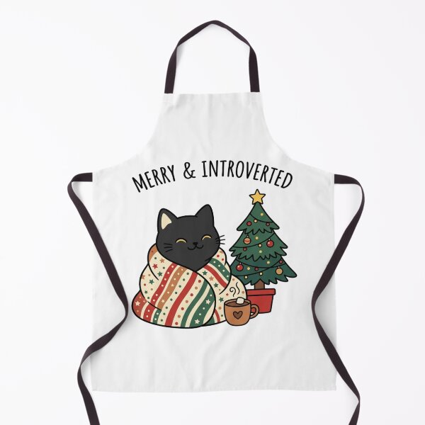 Item preview, Merry and Introverted Cute Black Cat Christmas Blanket Cozy Winter Holiday designed and sold by raedattia.