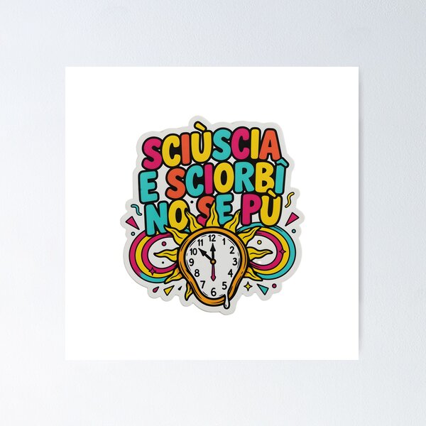 Item preview,  Italian Dialect Saying Retro Sun Clock designed and sold by ManuMax93.