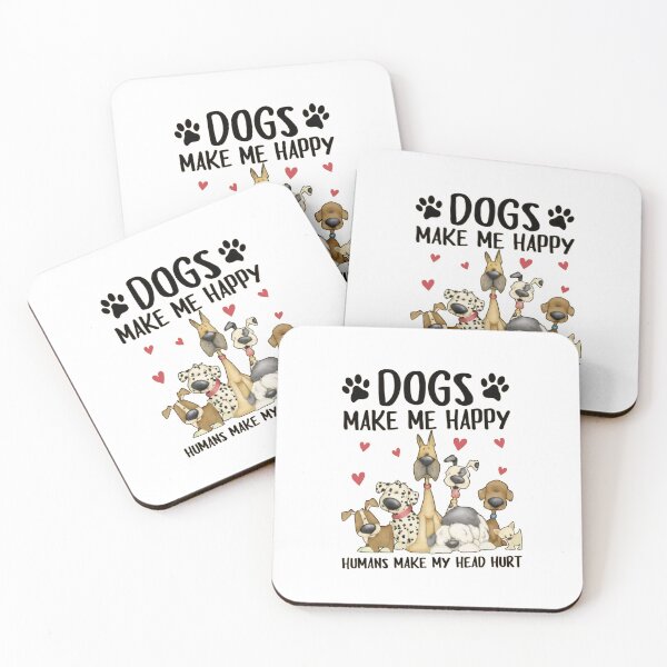 Item preview, Dogs Make Me Happy Humans Make My Head Hurt – Funny Dog Lover designed and sold by roartusa.