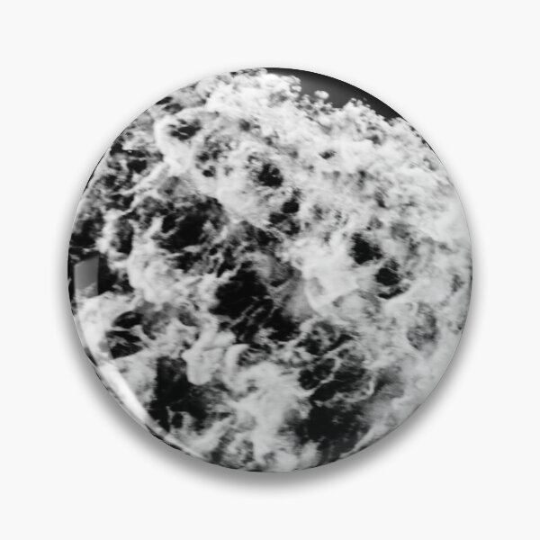 Item preview, Black And White Boat Wake Foam Texture Over Dark Ocean Water Waves In High Contrast designed and sold by Nmallia.