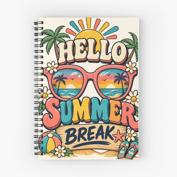 Item preview, Hello Summer Break Retro Beach Sunglasses Design designed and sold by @SHINTOSARTSTORE.