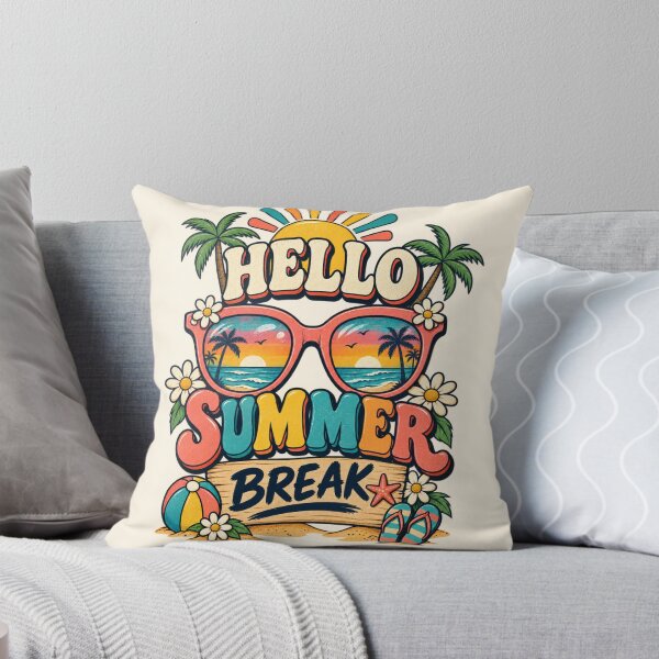 Item preview, Hello Summer Break Retro Beach Sunglasses Design designed and sold by @SHINTOSARTSTORE.