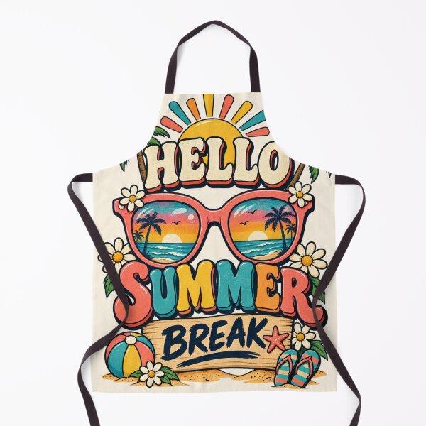 Item preview, Hello Summer Break Retro Beach Sunglasses Design designed and sold by @SHINTOSARTSTORE.