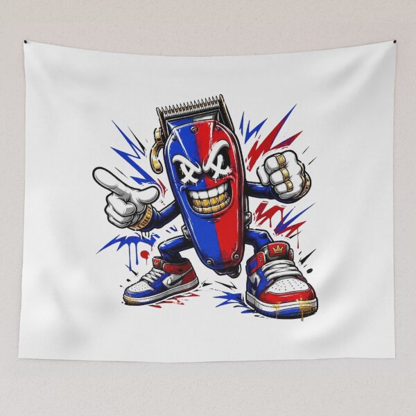 Item preview, Streetwear Barber Clipper Mascot Cartoon designed and sold by Barber MD Culture.