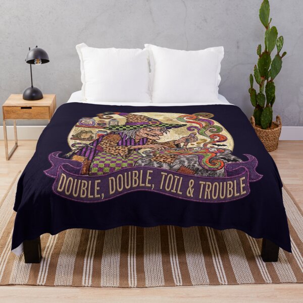 Item preview, Double Double Toil & Trouble – Witchcraft Halloween Art designed and sold by Festive Bug.