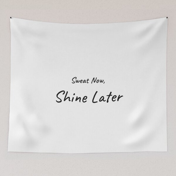 Item preview, Sweat Now Shine Later Motivational Gym Tee designed and sold by low battery meme design.