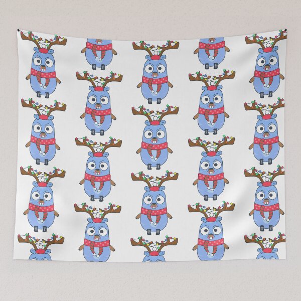 Artikelvorschau, Golang Gopher Like Reindeer - Christmas Time entworfen und verkauft von EmosGiftd.