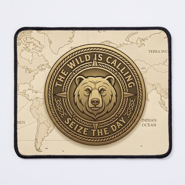 Item preview, The Wild Is Calling Vintage World Map Art designed and sold by ManuMax93.
