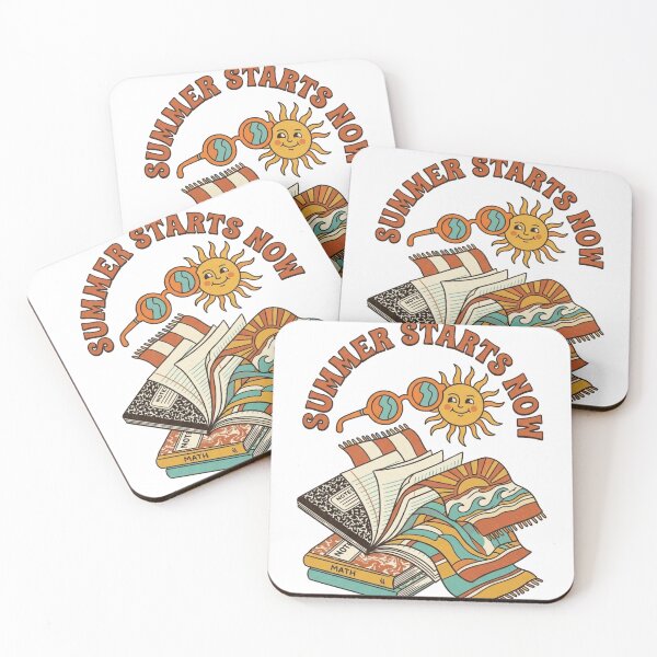 Item preview, Summer Starts Now Retro School Books Design designed and sold by @SHINTOSARTSTORE.