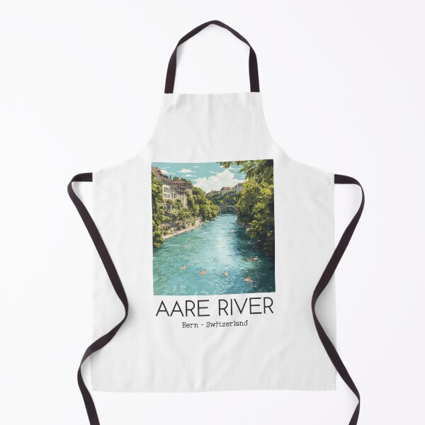Item preview, A Vintage Illustration Of Aare River - Bern - Switzerland designed and sold by WalkingInNa.