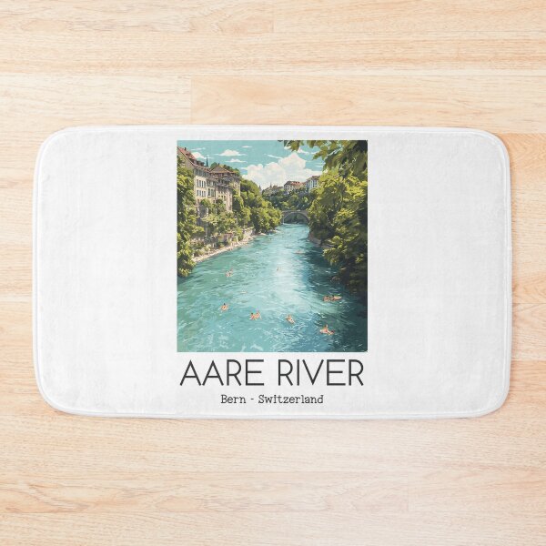 Artikelvorschau, Eine historische Illustration des Flusses Aare – Bern – Schweiz entworfen und verkauft von WalkingInNa.