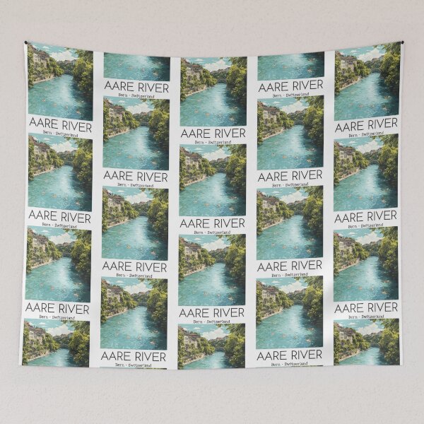 Item preview, A Vintage Illustration Of Aare River - Bern - Switzerland designed and sold by WalkingInNa.