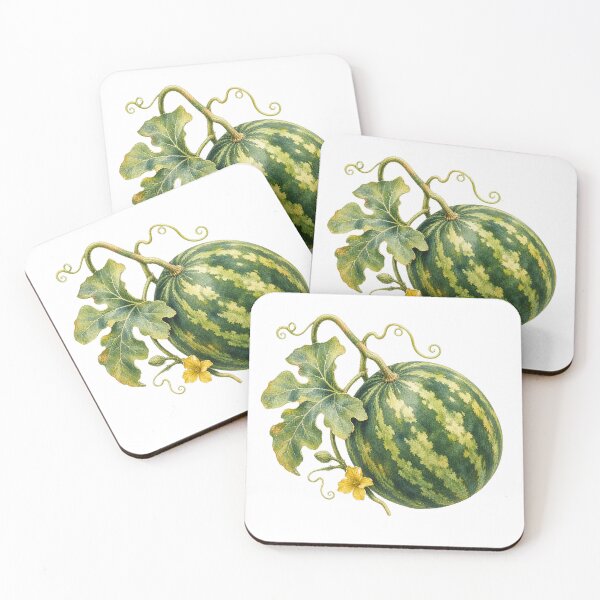 Item preview, Dabuleni Watermelon Botanical Illustration Southern Romania Art designed and sold by FurusatoGallery.