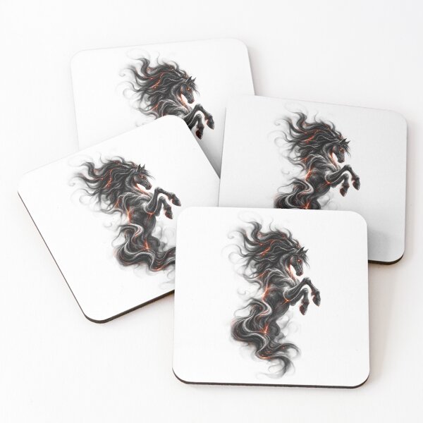 Item preview, Dark Fire Horse Mystical Fantasy Art designed and sold by CreativeMindsetLab.