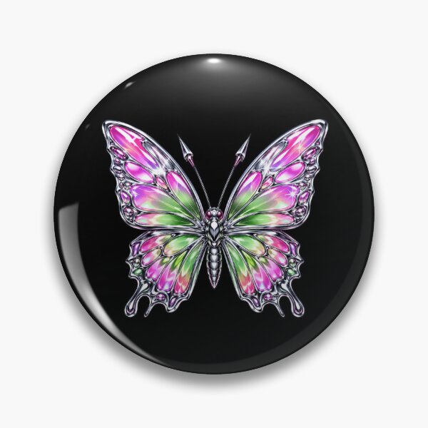 Item preview, Holographic Chrome Butterfly Y2K Design designed and sold by Myra365Art.