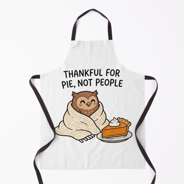 Item preview, Funny Owl Thankful For Pie Not People Introvert Thanksgiving Holiday Humor designed and sold by raedattia.