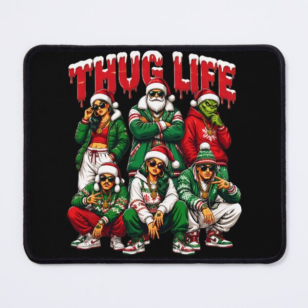 Item preview, Thug Life Christmas Grinch Santa Crew designed and sold by ZubairNalban.