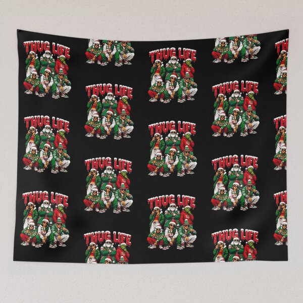Item preview, Thug Life Christmas Grinch Santa Crew designed and sold by ZubairNalban.